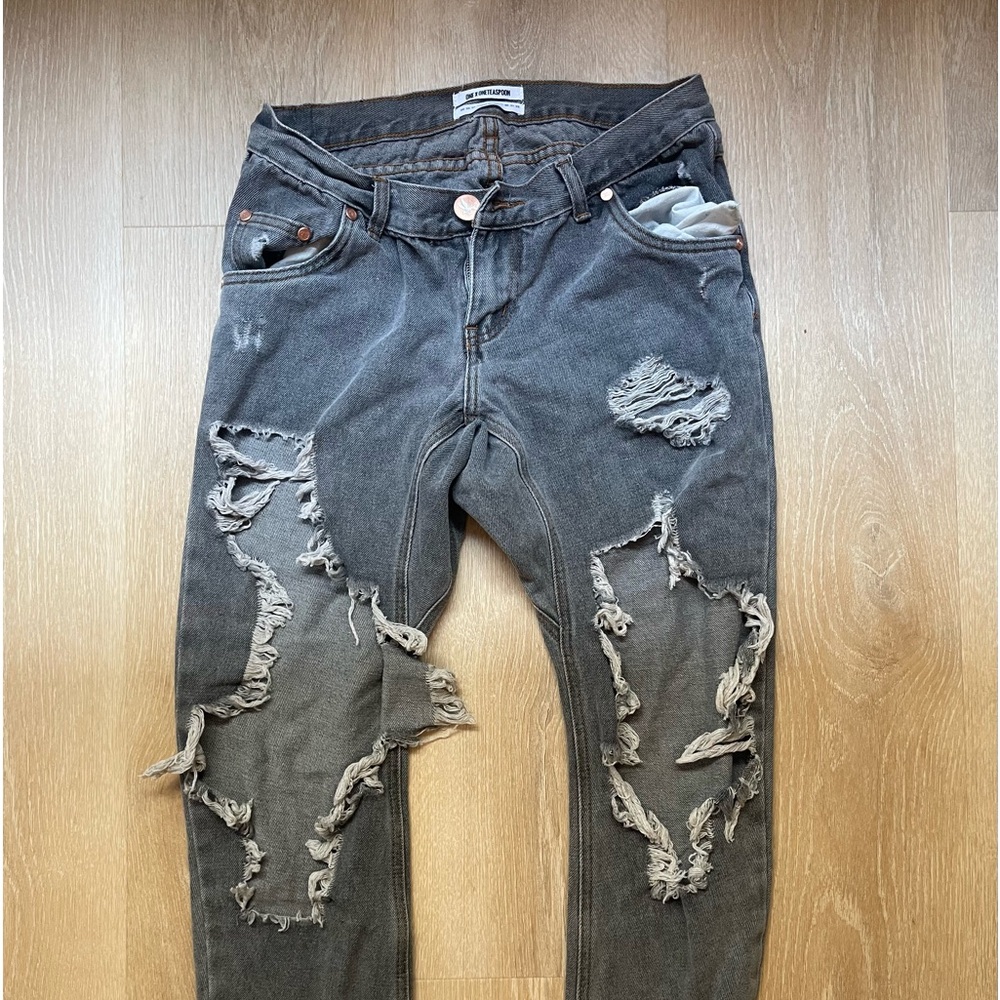 ONE TEASPOON JEANS RIPPED
